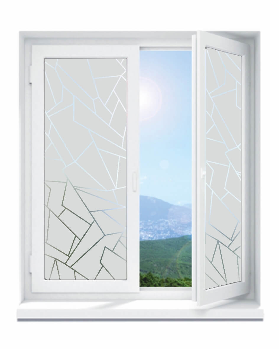 Glasdekor Bruchglasdekor Sichtschutz Fensterfolie